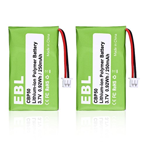 Product Cover EBL 2 Pack 65358-01 Repalcement Battery for Plantronics CS-50 CS-55 CS50-USB CS-60 64327-01 64399-01 HL10 PL-64399-01 CBP50 Replacement Battery Wireless Headset