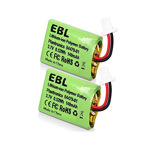 Product Cover EBL Replacement Headset Battery CS540 84479-01 for Plantronics CS540, 84479-01, 86180-01, CS540A, CS540, C054 Wireless Headsets 2 Pack