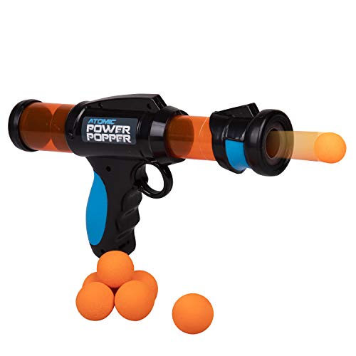Product Cover Hog Wild Atomic Power Popper 6X - Rapid Fire Foam Ball Blaster Gun - Shoots Up to 6 Foam Balls - 4+