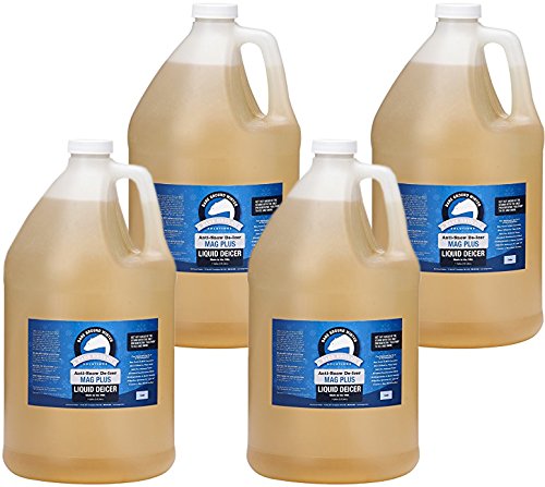 Product Cover Bare Ground BGS-4 All Natural Anti-Snow Liquid De-Icer, 128 oz (1 Gallon) - Pack of 4