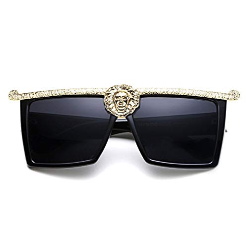 Product Cover SamuRita Novelty Luxury Square Flat Top Super Dark Lenses Gangster Sunglasses