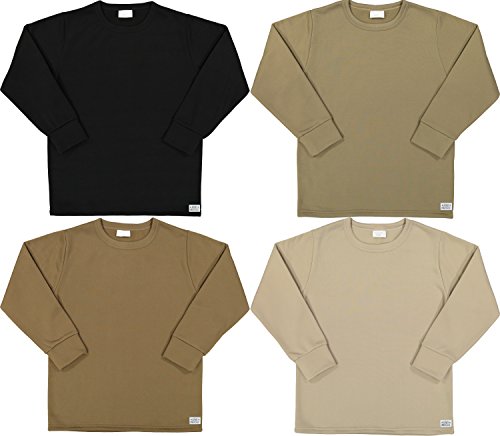 Product Cover Men's Cold Weather Fleece-Lined Crew Neck Thermal ECWCS Undershirt Top with Pin