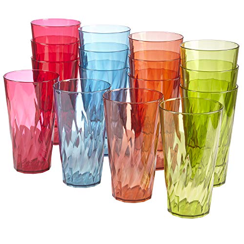 Product Cover Palmetto 20-ounce Plastic Tumblers | set of 16 in 4 Assorted Colors