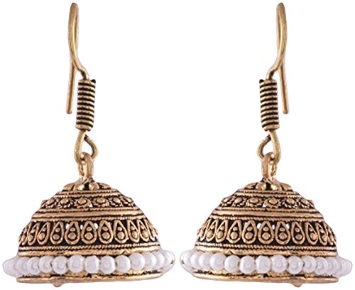 Product Cover Sansar India Oxidized Light Weight Beaded Indian Earrings Jewelry for Girls and Women