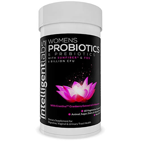 Product Cover Best Womens Probiotics, UTI Formula with Cranberry Extract, D-Mannose and Prebiotics All in one! 6 Billion CFU Probiotic, One Capsule a Day, 2 Months Supply Per Bottle