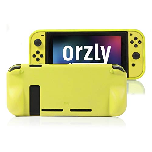 Product Cover Orzly Grip Case for Nintendo Switch - Protective Back Cover for use on The Nintendo Switch Console in Handheld Gamepad Mode with Built in Comfort Padded Hand Grips - RED