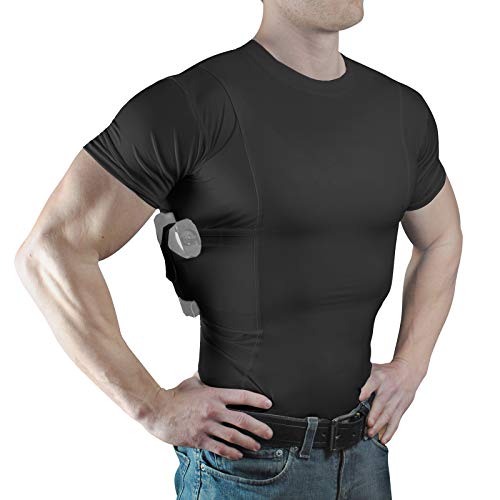 Product Cover ConcealmentClothes Men's Crew Neck Undercover- Concealed Carry Holster Shirt