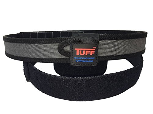 Product Cover Quik2U TUFF SureFit Competition Belt Set Inner and Outer Belt with Keeper (Gray/Black, Large 40-46)