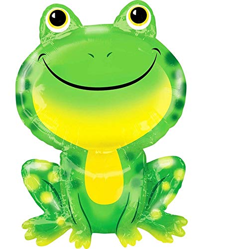 Product Cover Anagram Mr Froggy Supershape Foil Balloon (One Size) (Multicolored)