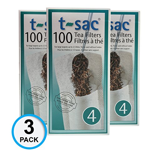 Product Cover Modern Tea Filter Bags, Disposable Tea Infuser, Size 4, Set of 300 Filters - 3 Boxes - Heat Sealable, Natural, Easy to Use Anywhere, No Cleanup - Perfect for Teas, Coffee & Herbs - from Magic Teafit