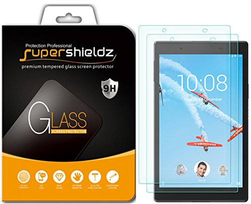 Product Cover (2 Pack) Supershieldz for Lenovo Tab 4 8 (8 inch) (Tempered Glass) Screen Protector, Anti Scratch, Bubble Free