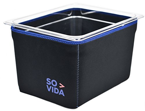 Product Cover SO-VIDA Sous Vide Container Sleeve For The Lipavi CL10 / EVERIE EVC-12 Quart/WyzerPro - Protects Your Work Surfaces and Saves You Electricity From Increased Insulation