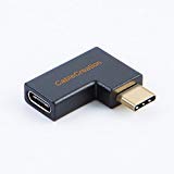 Product Cover CableCreation USB C Male to Female Adapter [3-Pack], CableCreation Right & Left Angle 90 Degree USB 3.1 Type C Male to Female Extension Adapter (3A/10G), Compatible Laptop & Tablet & Mobile Phone, Bla