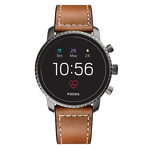 Product Cover Kartice Compatible with Fossil Gen 4 Q Explorist HR Band, 22mm Fossil Mens Gen 5 Carlyle Leather Band Gen 3 Bands for Fossil Gen SmartWatch (Brown)