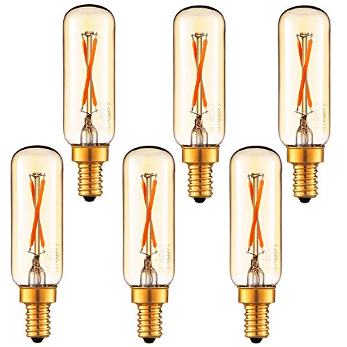 Product Cover LiteHistory Dimmable T6 led Bulb 25W Candelabra led 2200K Amber 120lm 2W e12 T25 led Bulb 6Pack