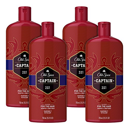 Product Cover Old Spice Captain Men's 2 in 1 Shampoo and Conditioner, 4 Count