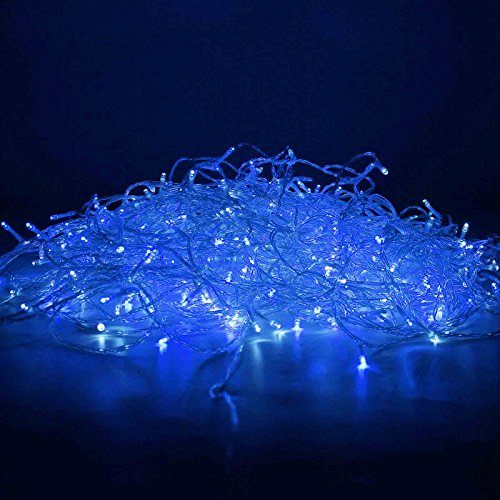 Product Cover ZOIC 500 LED Christmas String Lights Lamp for Wedding Party Fairy Decoration 100 Meters (328feet) 8 Modes Memory Function 29V (Blue and White)