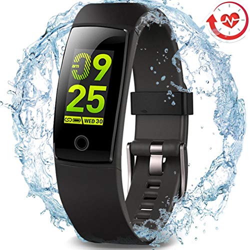 Product Cover Waterproof Health Tracker,MorePro Fitness Tracker Color Screen Sport Smart Watch,Activity Tracker with Heart Rate Blood Pressure Calories Pedometer Sleep Monitor Call/SMS Remind for Smartphones Gift.