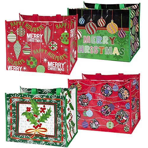 Product Cover 12 Large Christmas Tote Bags with Handles 12.75