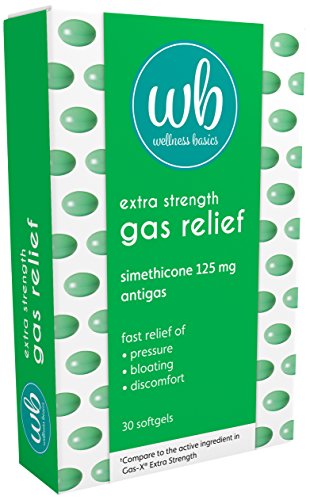 Product Cover Wellness Basics Extra Strength Gas Relief Simethicone 125 Mg Soft Gel, 30 Count