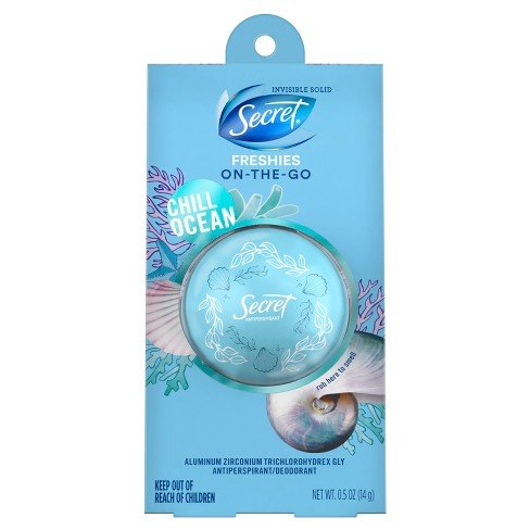 Product Cover Secret Freshie Chill Ocean Invisible Solid Antiperspirant & Deodorant, 0.5 Oz