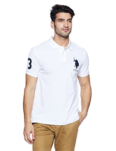 Product Cover US Polo Association Men's Solid Regular Fit Polo