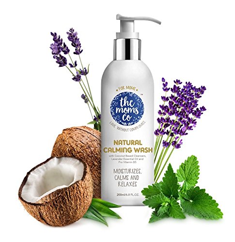 Product Cover The Moms Co. Natural Calming Wash (200ml) with Lavender Oil and Patchouli Oil for Moisturizing Dry Skin, Calming, Relaxing