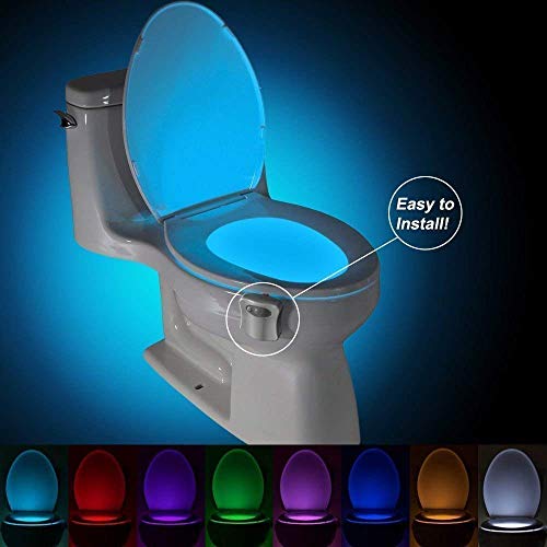 Product Cover Multi-Color Motion Sensor LED Toilet Night Light - Light Detection Sensor- Cool New Fun Gadget for Him, Her, Men, Women or Birthday Kid - Funny Unique Gift Idea - Best Gag Mother's Day Present
