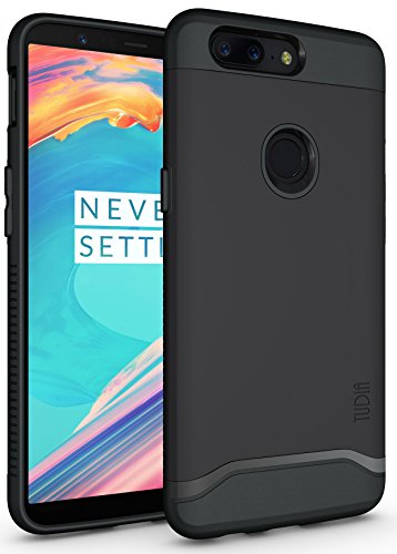 Product Cover OnePlus 5T Case, TUDIA Slim-Fit Heavy Duty [Merge] Extreme Protection/Rugged but Slim Dual Layer Case for OnePlus 5T (2017 Version) (Matte Black)