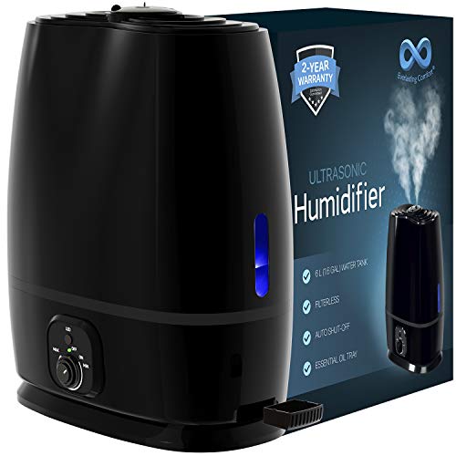 Product Cover Everlasting Comfort Humidifiers for Bedroom (6L) with Essential Oil Tray (Black)