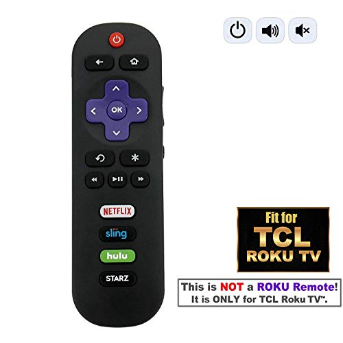 Product Cover Remote Control for TCL Roku 4K TV Remote 32S305 32s325 49S405 49S403 43S303 55S403 32S301 50FS3800 32S3750 32S3800 32S4610R 32S3850A 32S3700 43FP110 55s405 55p605 with Protective Holder