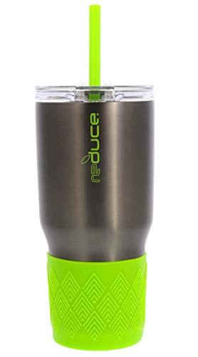 Product Cover REDUCE COLD-1 Tumbler - 34oz Stainless Steel Insulated Tumbler With Straw & Lid - Reduce Insulated Tumbler Keeps Drinks Hot & Cold - A Perfect Water & Coffee Travel Mug For the Office, Car & Home