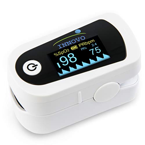 Product Cover Innovo Premium Fingertip Pulse Oximeter Blood Oxygen Monitor with Plethysmograph and Perfusion Index