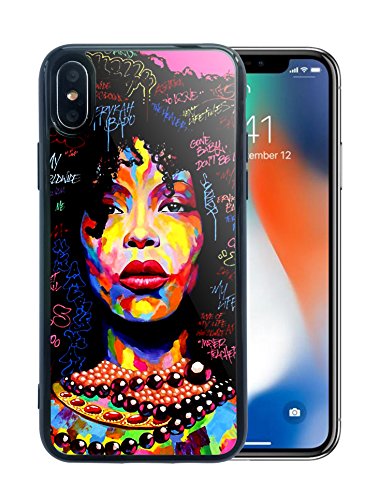 Product Cover KITATA iPhone X Case iPhone Xs Case African American Girls Women Art Girly Design Black Hair Afro Love Smooth Sleek TPU Protective