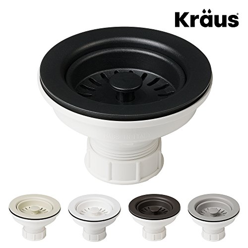 Product Cover Kraus Kitchen Sink Strainer for 3.5-Inch Drain Openings in Black
