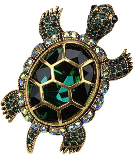 Product Cover YACQ Women's Big Turtle Pin Brooch + Pendant 2 in 1 - Scarf Holders - Lead & Nickle Free - (2-1/4 x 1-1/2) Inches - Halloween Costume Jewelry Accessories