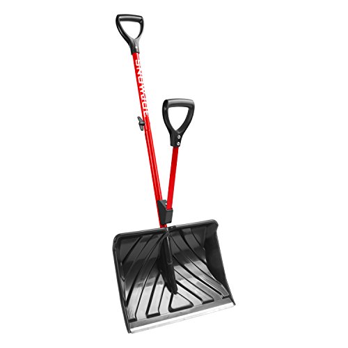 Product Cover Snow Joe SJ-SHLV01-RED Shovelution Strain-Reducing Snow Shovel | 18-Inch | Spring Assisted Handle (Red)