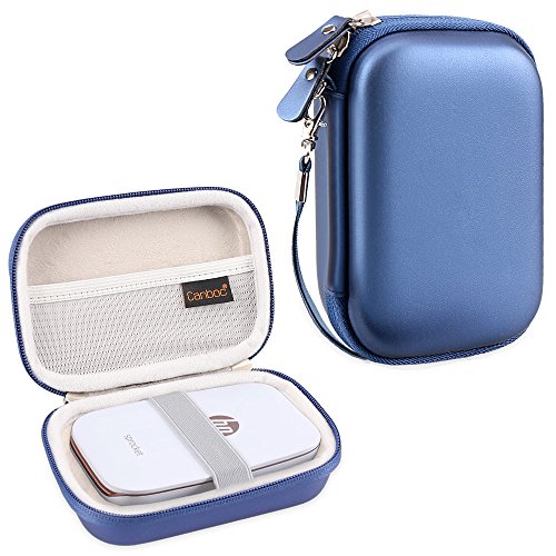 Product Cover Canboc Shockproof Carrying Case Storage Travel Bag for HP Sprocket Portable Photo Printer and (2nd Edition) / Polaroid Zip Mobile Printer/Lifeprint 2x3 Portable Protective Pouch Box, Blue