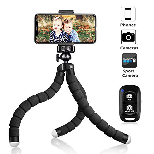 Product Cover UBeesize Tripod S, Premium Phone Tripod, Flexible Tripod with Wireless Remote Shutter, Compatible with iPhone/Android Samsung, Mini Tripod Stand Holder for Camera GoPro/Mobile Cell Phone (Upgraded)