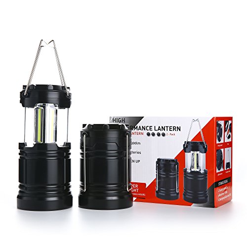 Product Cover 2 Pcs Military Grade Camping Lantern Tactical Lantern COB LED with Magnetic Base for Hurricanes, Emergencies, Storms, Outages