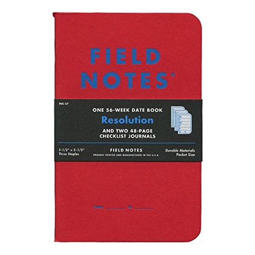 Product Cover Field Notes Resolution Special Edition Memo Books, 2 Checklist Journals and 1 56-Week Date Book, (3-1/2
