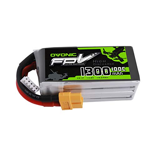 Product Cover Ovonic 14.8V 1300mAh 100C 4S LiPo Battery Pack with XT60 Plug for FPV Racing RC Quadcopter Helicopter Airplane Multi-Motor Hobby DIY Parts