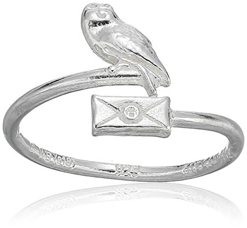Product Cover Alex and Ani Women's Harry Potter Owl Post Ring Wrap, Sterling Silver