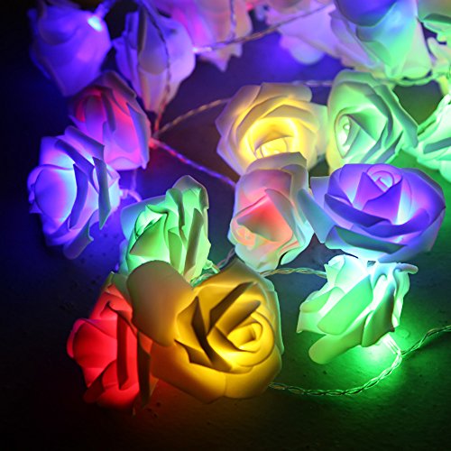 Product Cover Avanti 20 Led Battery Operated String Romantic Flower Rose Premium Fairy Light Lamp Outdoor for Valentine's Day, Wedding, Room, Garden, Christmass, Patio, Festival Party Decor (Colorful)