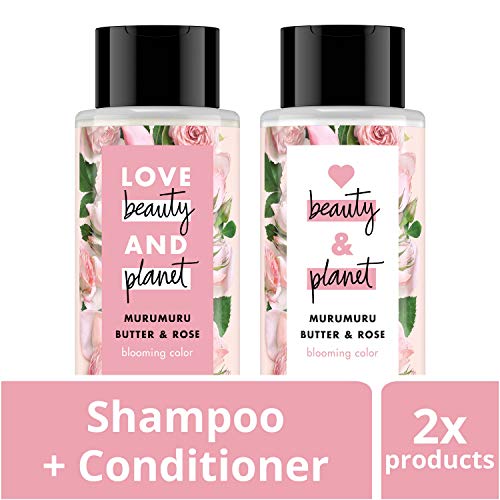 Product Cover Love Beauty And Planet Rose Shampoo and Conditioner for Color Treated Hair, Silicone Free, Paraben Free and Vegan, 13.5 oz, 2 count