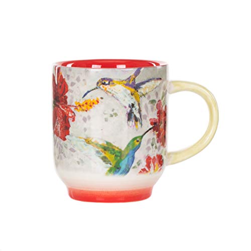 Product Cover Demdaco 3005051336 Big Sky Carvers Hummingbird & Blooms Mug, Multicolor