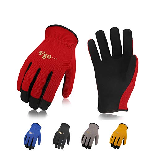 Product Cover Vgo 5Pairs Multi-Functional Gardening Training Crafting Work Gloves, Value Pack(Size M,5 Color,AL8736)