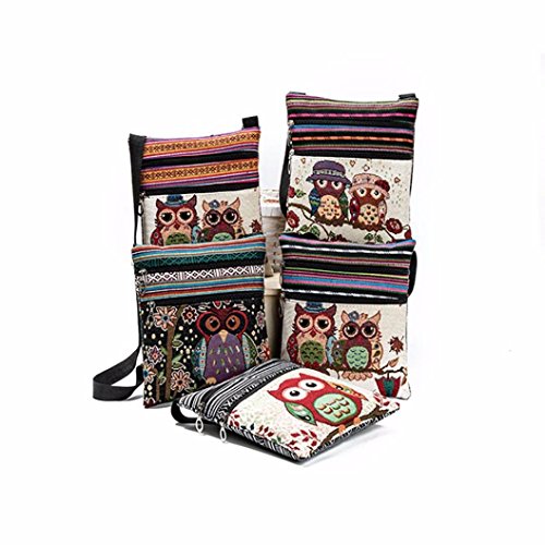 Product Cover Women Bag,Todaies Embroidered Owl Tote Bags Women Shoulder Bag Handbags Postman Package