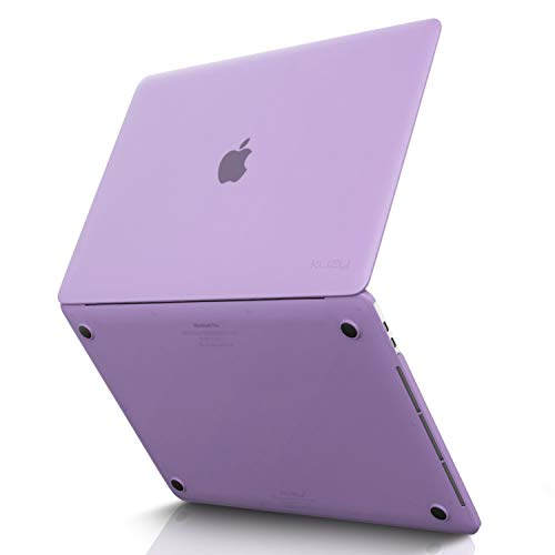 Product Cover Kuzy - MacBook Pro 15 inch Case 2019 2018 2017 2016 Release A1990 A1707, Hard Plastic Shell Cover for Newest MacBook Pro 15 case with Touch Bar Soft Touch - Light Purple