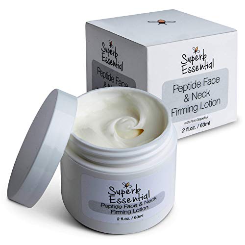 Product Cover Peptide Face & Neck Firming Cream Lotion with Pink Grapefruit - Vitamin B Rich Royal Jelly - Organic - Moisturizing - Smoothing - Turkey Neck Reducing